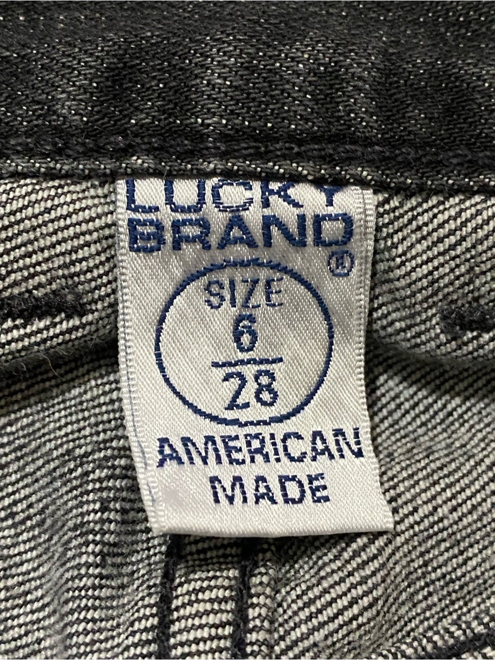 Lucky Brand Easy Rider Black Bootcut Jeans 6/28 Button Fly Vintage Y2K USA Made - Picture 10 of 11